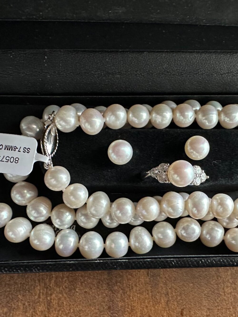 R.H. Macy & Co. Pearl Jewelry 4-Piece Set | Necklace Bracelet Earrings Ring